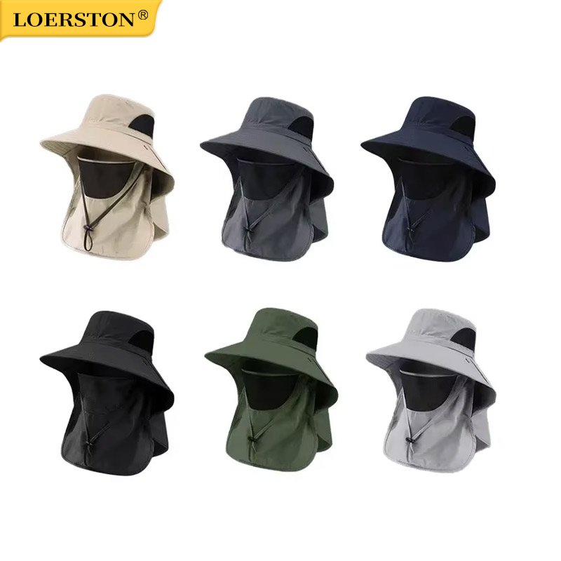 Mens Outdoor Hunting Hats - หมวกกันแดดฤดูร้อน ป้องกันรังสียูวี สำหรับกิจกรรมกลางแจ้ง ตกปลา ล่าสัตว์ เดินป่า