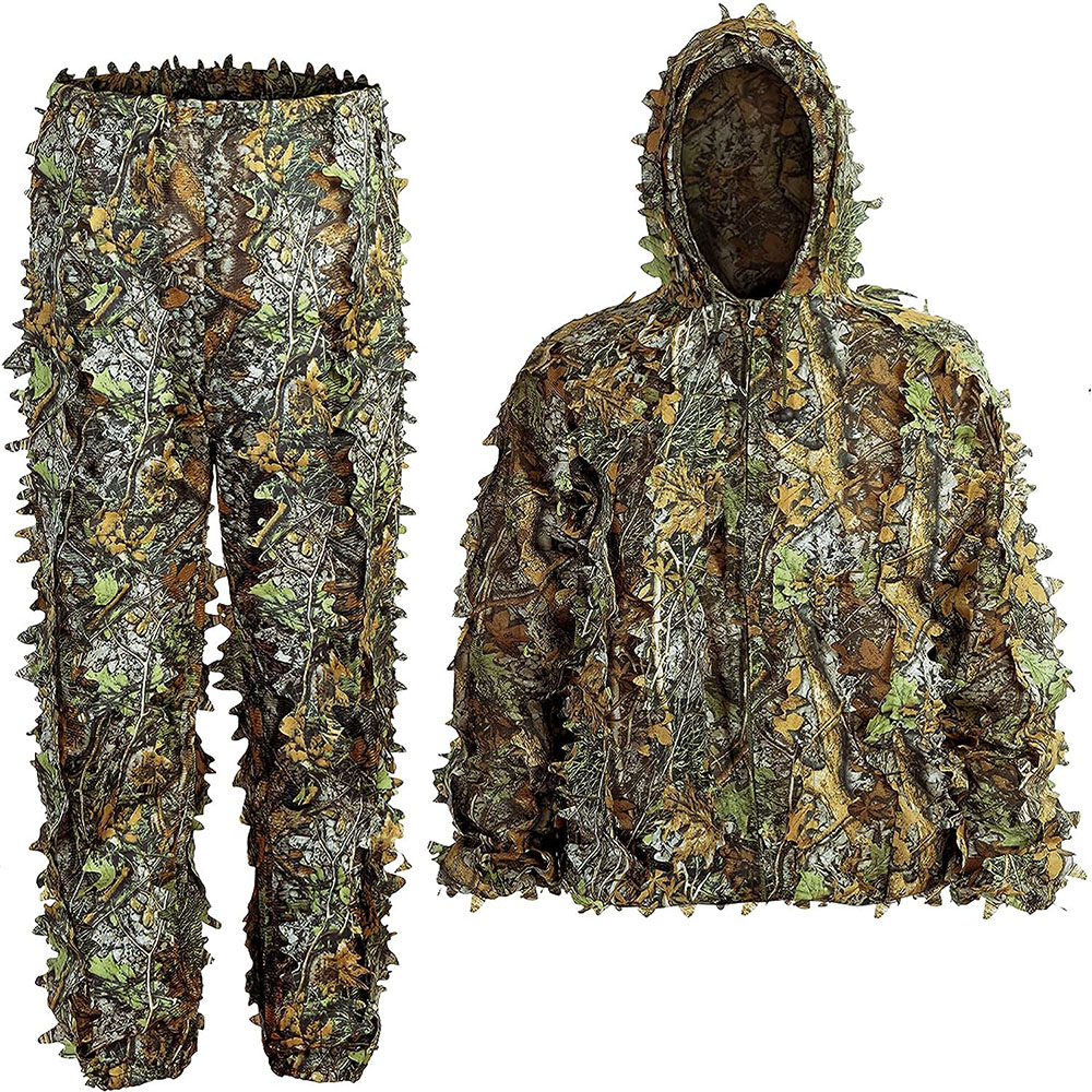 Ghillie Suit Woodland - ชุดกิลลี่ สำหรับผู้ชาย ผู้หญิง เด็ก ลายใบไม้ 3