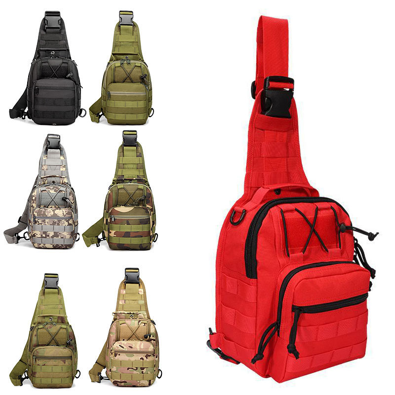 Outdoor Hunting Range - กระเป๋าคาดอกอเนกประสงค์สำหรับผู้ชาย กระเป๋าสะพายไหล่ EDC สำหรับกิจกรรมกลางแจ้ง กระเป๋าใส่ของลับสำหรับการล่าสัตว์ กระเป๋าเดินป่ากันน้ำ