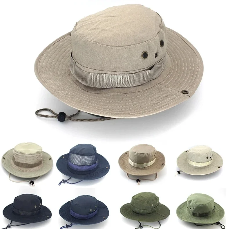 Mens Outdoor Hunting Hats - ผู้ชาย & ผู้หญิงหมวกกันแดดหมวกพรางกีฬากลางแจ้ง Sun หมวกตกปลาเดินป่าล่าสัตว์หมวก 60