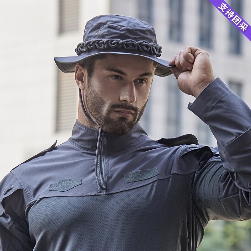 Hunting Outdoor Hats - หมวกบอนนี่แบบยุทธวิธีสำหรับผู้ชาย หมวกกันแดดระบายอากาศได้ดี น้ำหนักเบา เหมาะสำหรับการฝึกกลางแจ้ง การล่าสัตว์ และการตั้งแคมป์