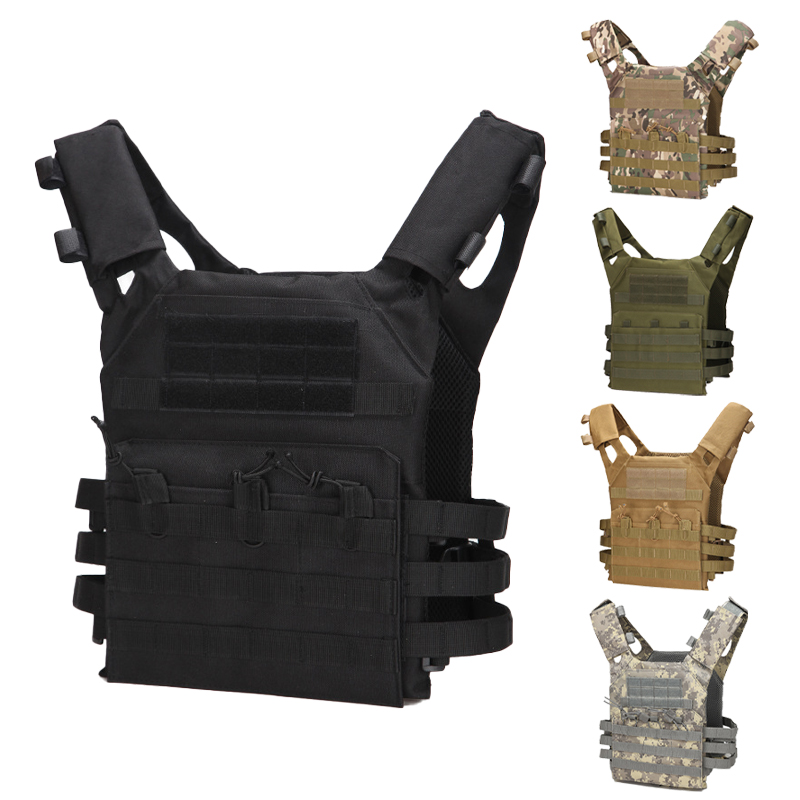 Hunting Outdoor Game - เสื้อกั๊กยุทธวิธีกันน้ํากลางแจ้งเกราะน้ําหนักเบาปรับ JPC Molle Carrier การล่าสัตว์เสื้อกั๊ก CS