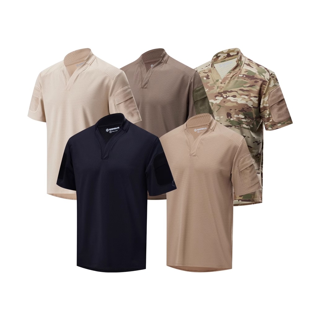 Hunting Outdoor Shirts - การล่าสัตว์กลางแจ้งยุทธวิธีการฝึกอบรมเสื้อแขนสั้น vs. เสื้อรักบี้ Quick drying Tactics