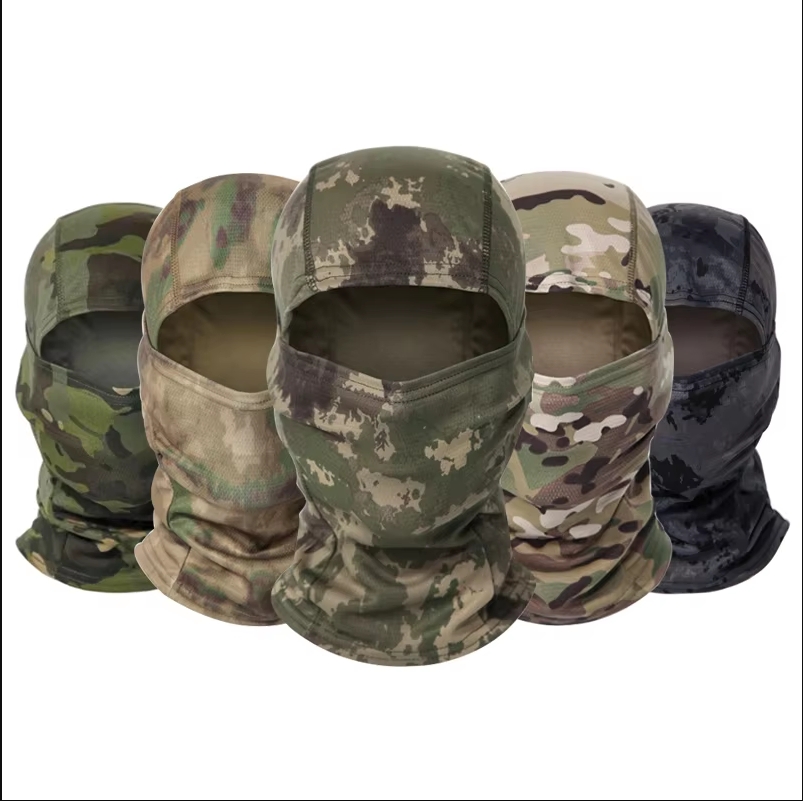 Hunting Outdoor Hats - หมวกบาลาคลาวาลายพราง หน้ากากปิดหน้าเต็มใบสำหรับปั่นจักรยาน กีฬากลางแจ้ง ล่าสัตว์ เดินป่า สกี