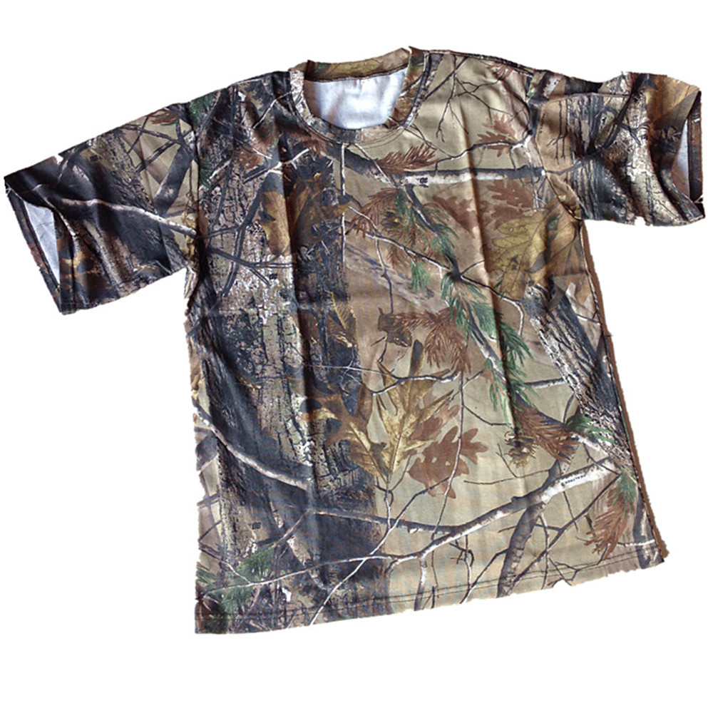 เสื้อยืดแขนสั้นคอกลมสำหรับผู้ช - Hunting Outdoor Shirts บทวิจารณ์และราคา