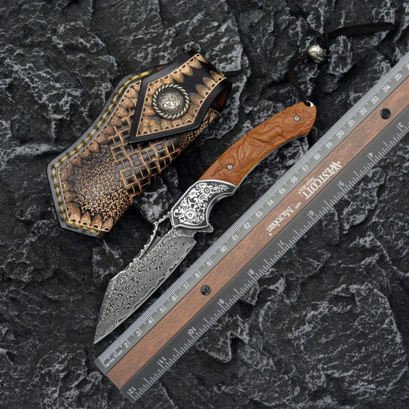 ดามัสกัสเหล็กมีดพับ VG10 รูปแบ - Outdoor Hunting Gifts บทวิจารณ์และราคา