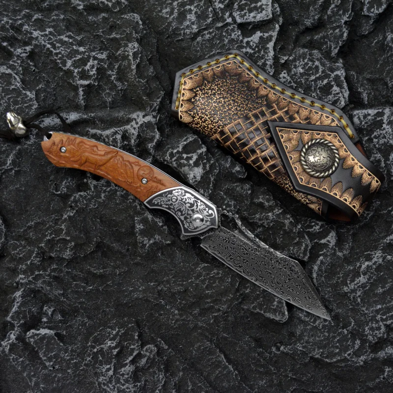 ดามัสกัสเหล็กมีดพับ VG10 รูปแบ - Outdoor Hunting Gifts บทวิจารณ์และราคา