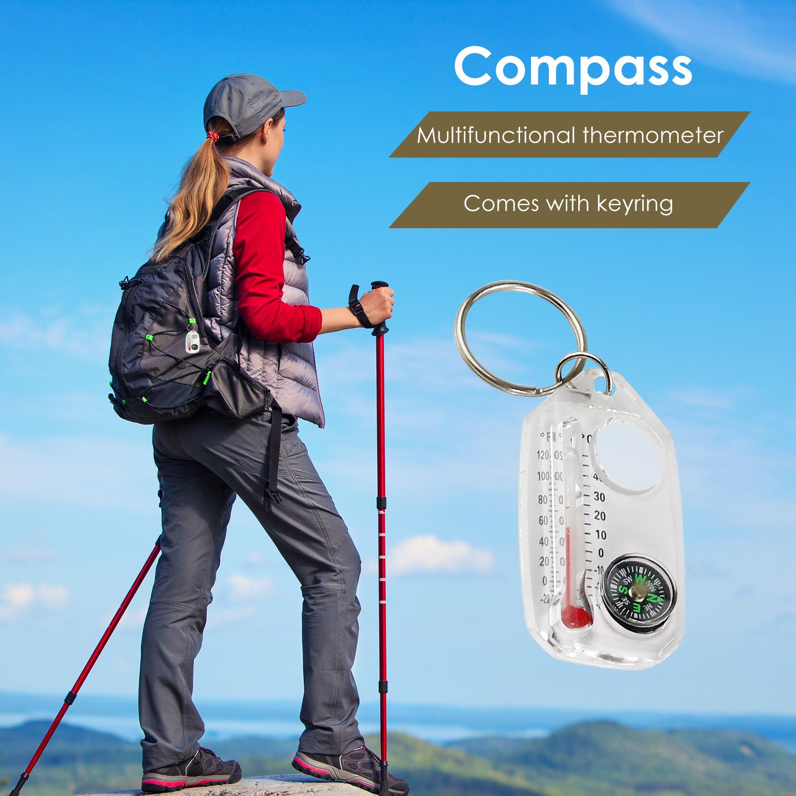พวงกุญแจแบบพกพาพร้อมเข็มทิศและ - Hunting Outdoor Thermometer บทวิจารณ์และราคา