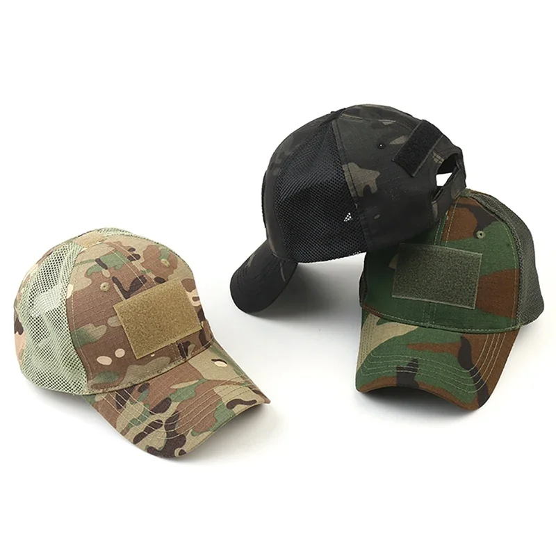 หมวกแก๊ปตาข่ายลายพรางมัลติแคมแ - Hunting Outdoor Hats บทวิจารณ์และราคา