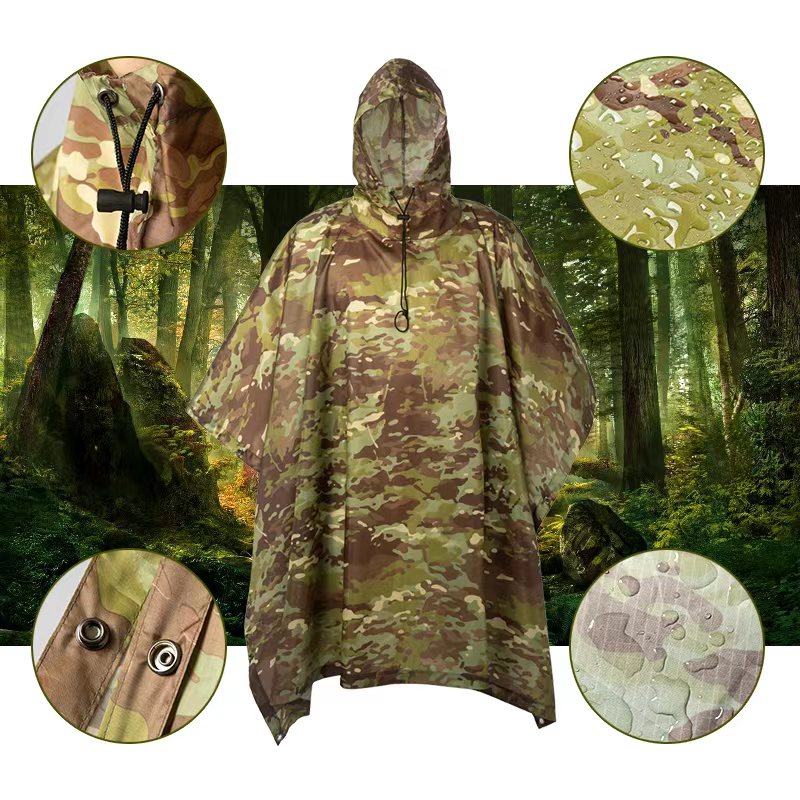 ชุดกันฝนลายพรางสำหรับเดินทางกล - Ghillie Suit Woodland บทวิจารณ์และราคา