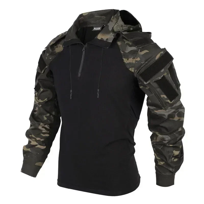 เสื้อยืดผู้ชายแบบซิป 1/4 แขนยา - Hunting Outdoor Shirts บทวิจารณ์และราคา